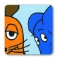 Preview: Maus - Maus & Elefant - Untersetzer - farbig