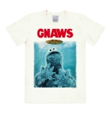 Sesame Street - Cookie Monster - GNAWS - T-Shirt Easyfit - almost white