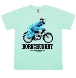 Sesame St. - Cookie Monster - Born To Be Hungry - T-Shirt Vintage Mens - stone light blue