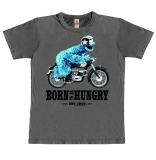 Sesame St. - Cookie Monster - Born To Be Hungry - T-Shirt Vintage Mens - stone grey
