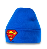 DC - Superman - Logo - knitted hat embroidered Kids - azure blue