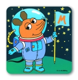 Maus - Astronaut - Untersetzer - farbig