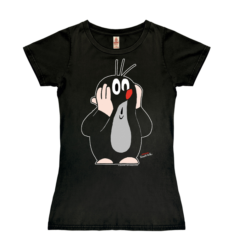 Der kleine Maulwurf - Oh! - New Girls T-Shirt - black