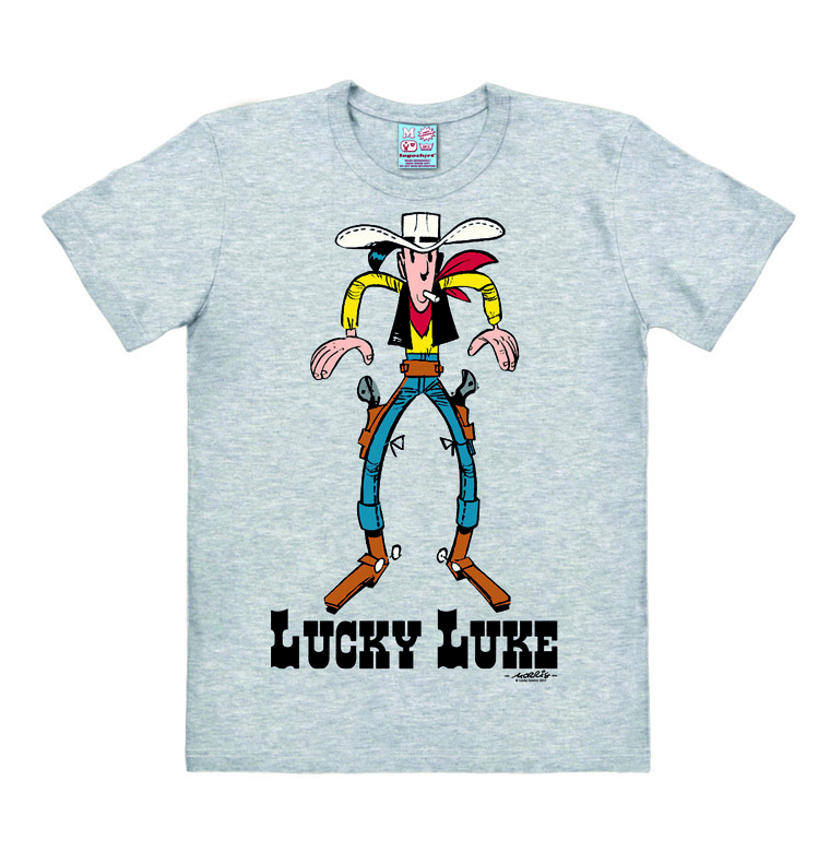 Lucky Luke - Showdown - T- Shirt Easyfit - grey melange