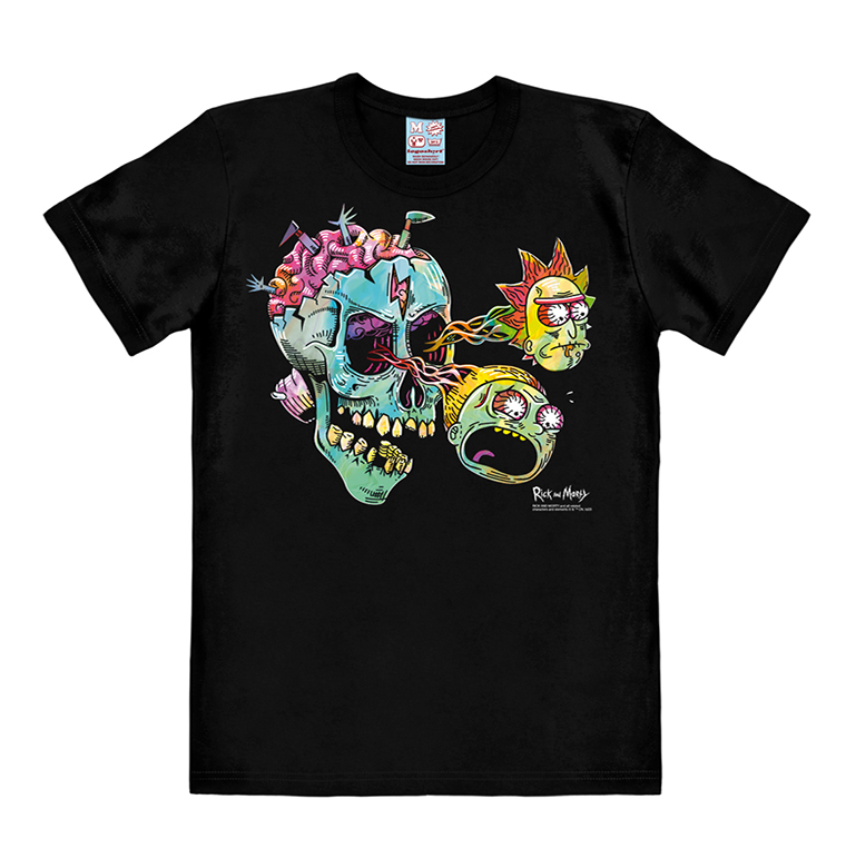 Rick & Morty - Eyeball Skull - T-Shirt Easyfit - black