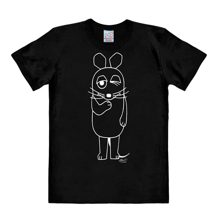 Maus - Outline - T-Shirt Easyfit - black