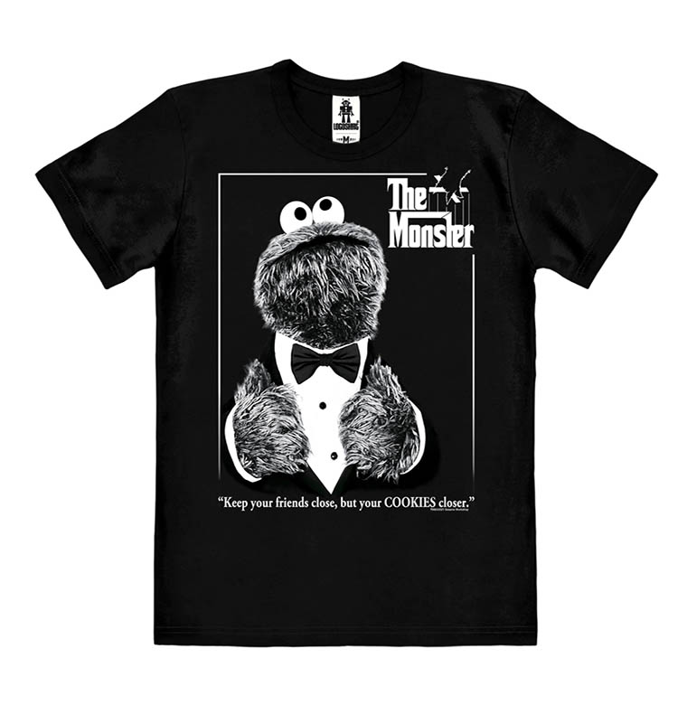Sesame St. - Cookie Monster - The Monster - T-Shirt Organic Easyfit - black