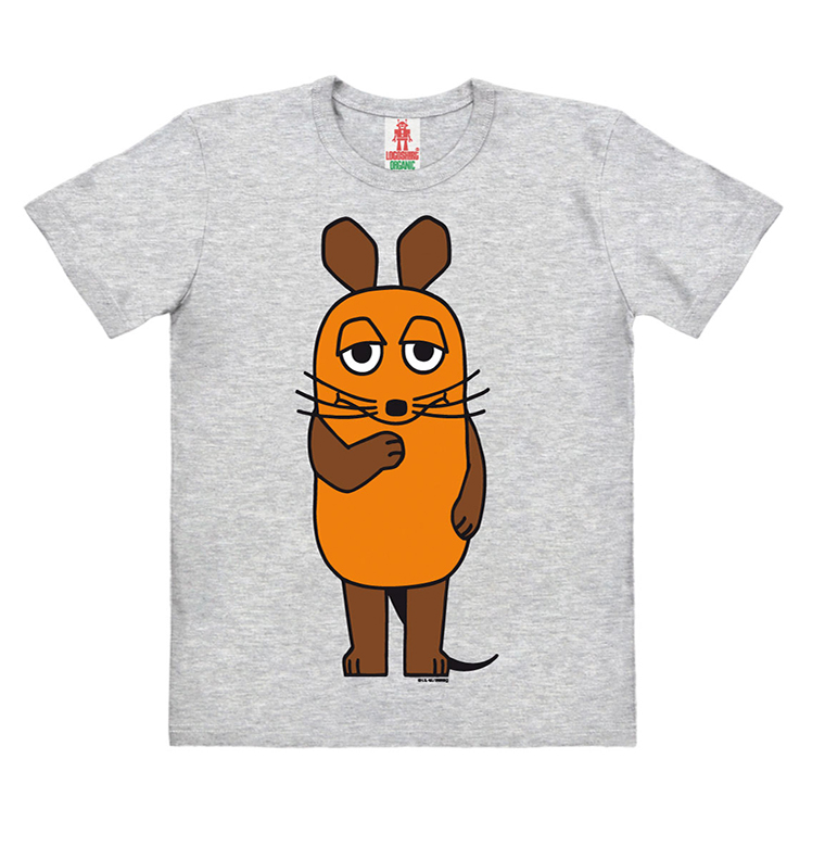 Maus - T-Shirt Children Organic - grey melange