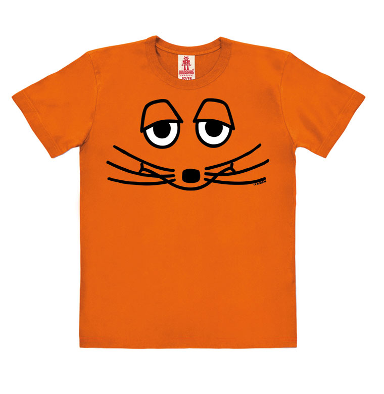 Maus - Face - T-Shirt - Children Organic - bright orange