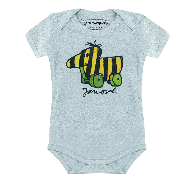 Janosch - Tigerente - Babybody - grey melange