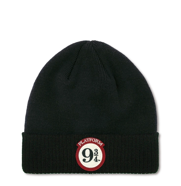 Harry Potter - 9 3/4 - Hogwarts Express - Knitted Hat Embroidered - black