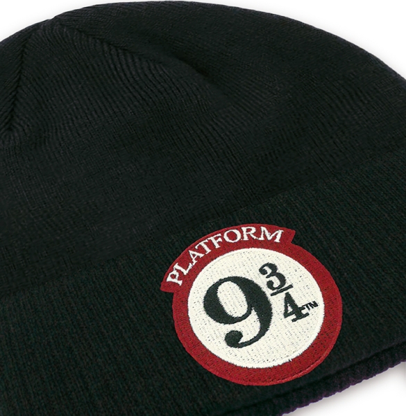 Harry Potter - 9 3/4 - Hogwarts Express - Knitted Hat Embroidered - black