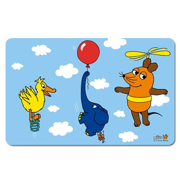 Maus - Maus & Elefant & Ente fliegen - Breakfast Boards - coloured