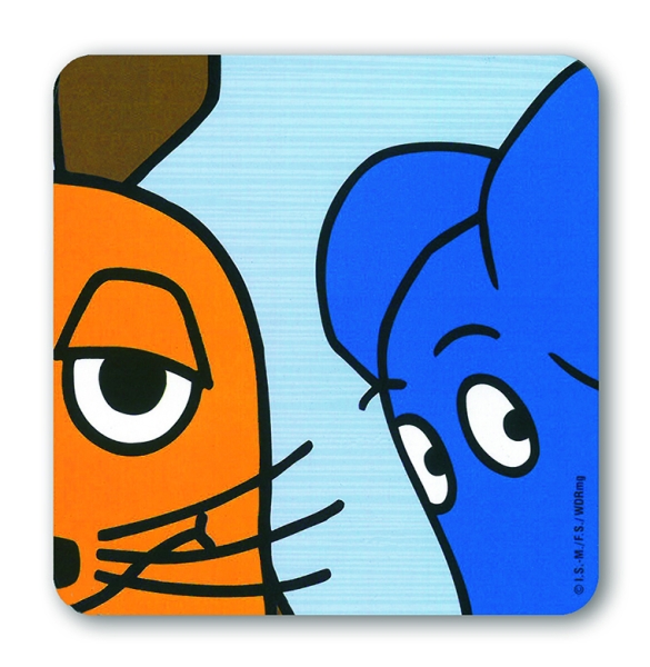 Maus - Maus & Elefant - Untersetzer - farbig