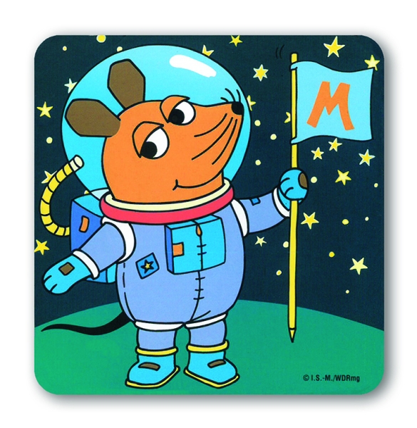 Maus - Astronaut - Untersetzer - farbig