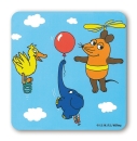 Maus - Maus & Elefant & Ente fliegen - Coasters - coloured